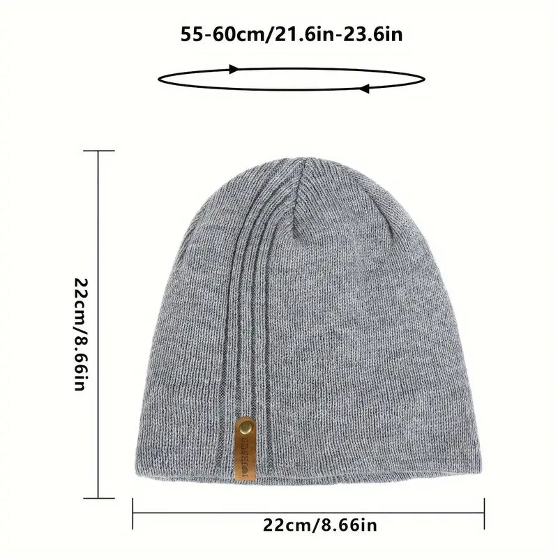 Soft Fleece-Lined Knit Beanie